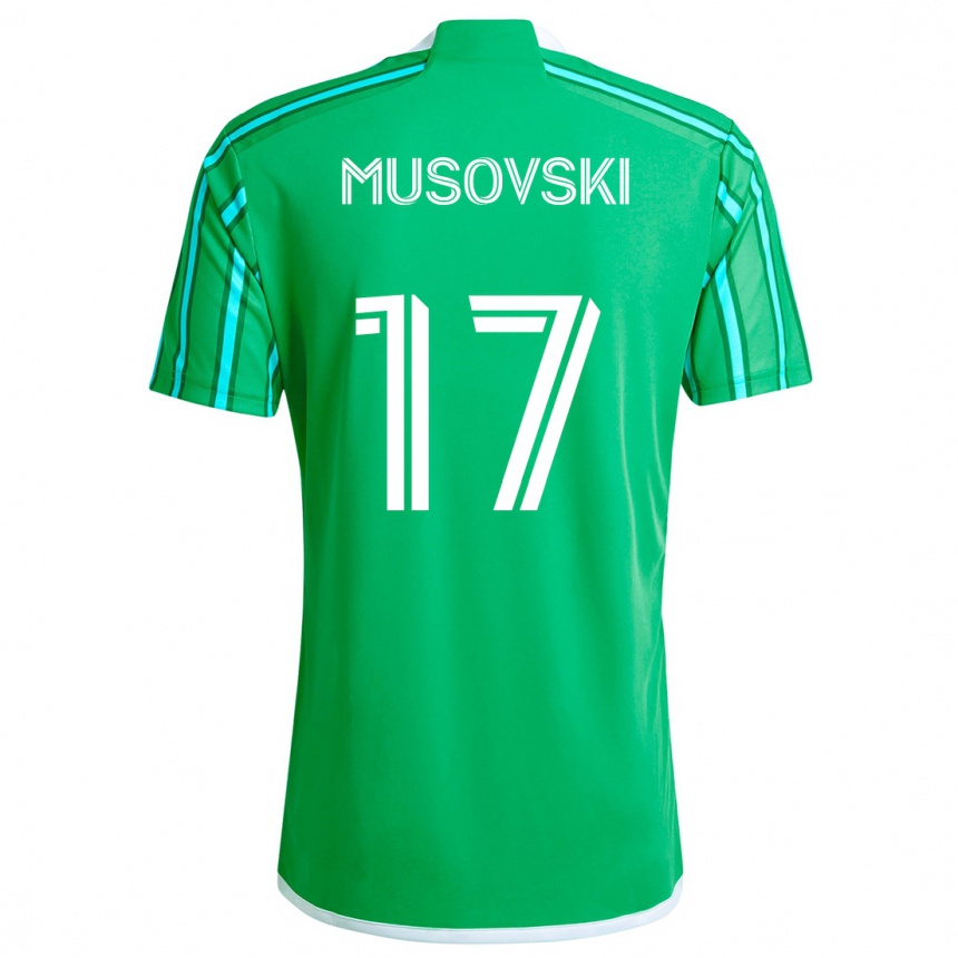 Vaikiškas Danny Musovski #17 Žalia Balta Namų Marškinėliai 2024/25 T-Shirt