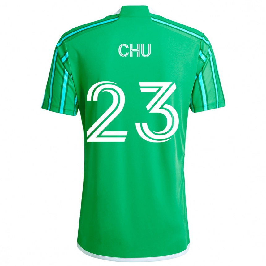 Vaikiškas Léo Chú #23 Žalia Balta Namų Marškinėliai 2024/25 T-Shirt