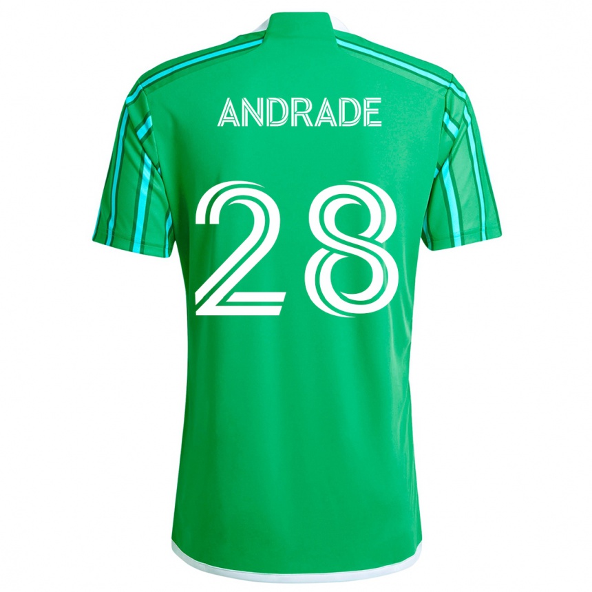 Vaikiškas Yeimar Gómez Andrade #28 Žalia Balta Namų Marškinėliai 2024/25 T-Shirt