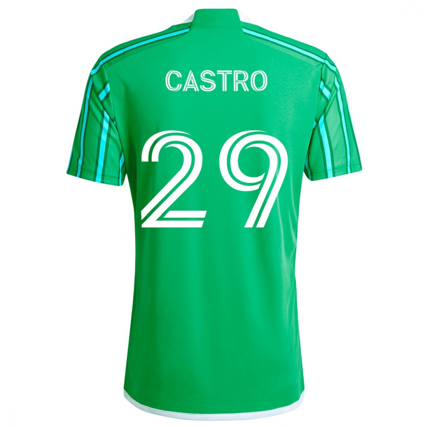 Vaikiškas Jacob Castro #29 Žalia Balta Namų Marškinėliai 2024/25 T-Shirt