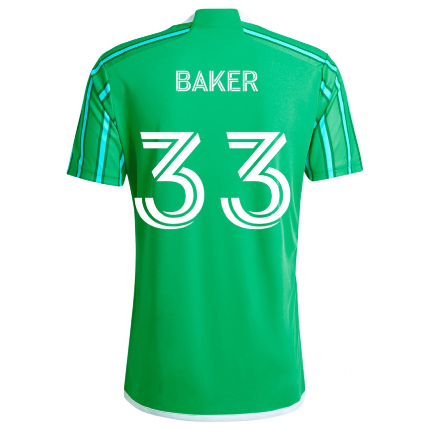 Vaikiškas Cody Baker #33 Žalia Balta Namų Marškinėliai 2024/25 T-Shirt