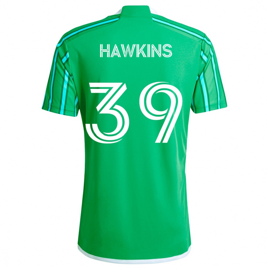 Vaikiškas Stuart Hawkins #39 Žalia Balta Namų Marškinėliai 2024/25 T-Shirt