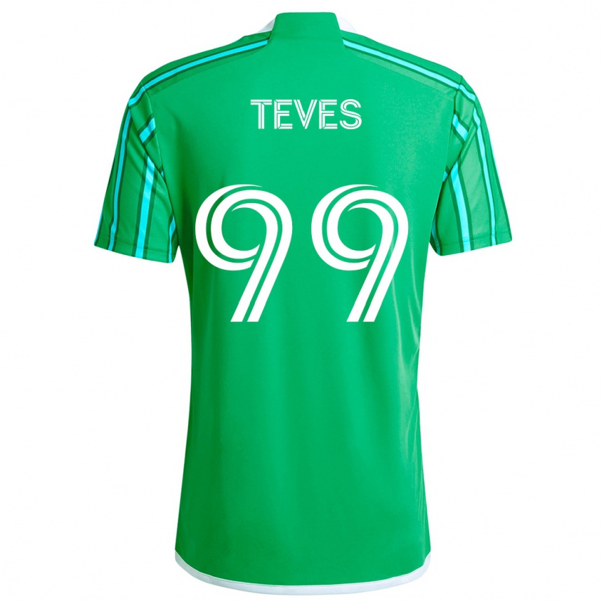 Vaikiškas Dylan Teves #99 Žalia Balta Namų Marškinėliai 2024/25 T-Shirt