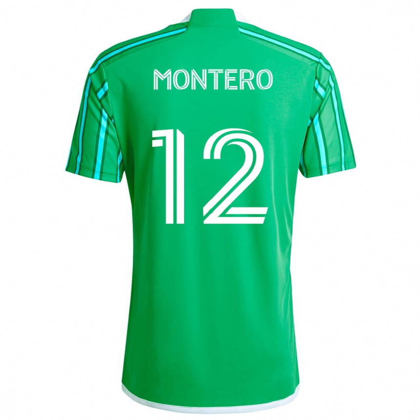 Vaikiškas Fredy Montero #12 Žalia Balta Namų Marškinėliai 2024/25 T-Shirt