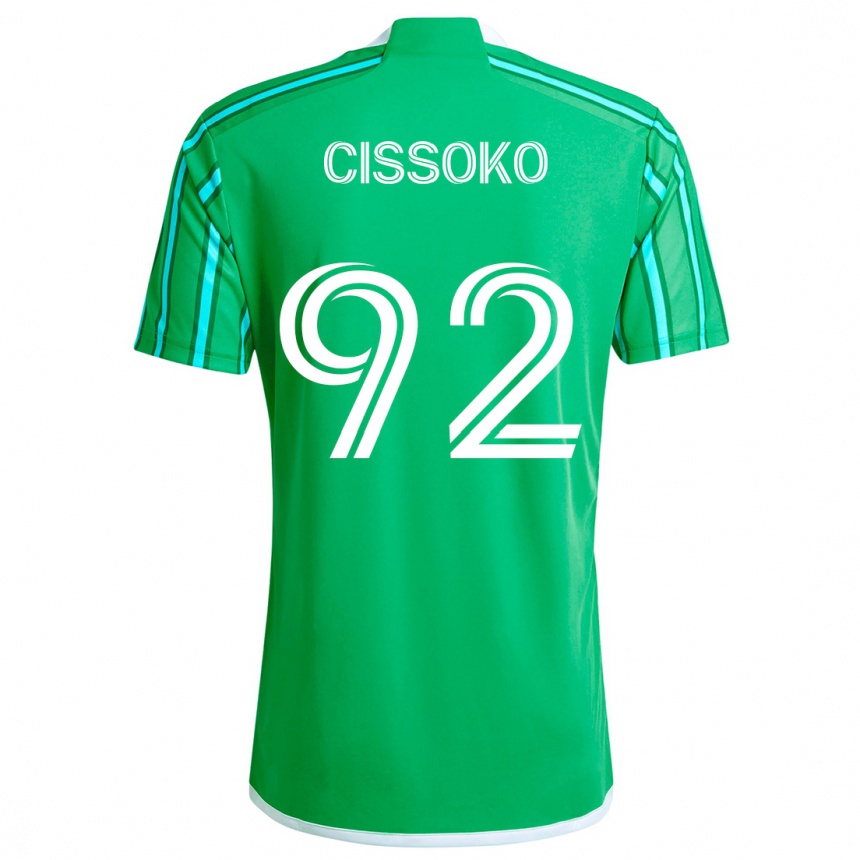 Vaikiškas Abdoulaye Cissoko #92 Žalia Balta Namų Marškinėliai 2024/25 T-Shirt