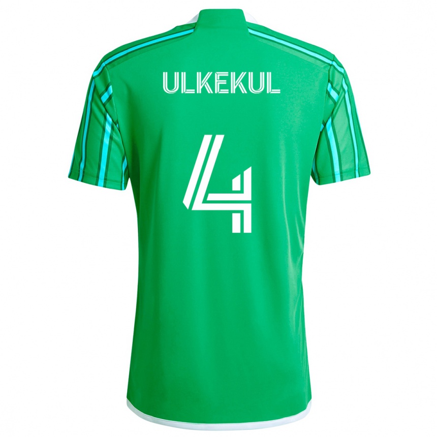 Vaikiškas Jodi Ulkekul #4 Žalia Balta Namų Marškinėliai 2024/25 T-Shirt