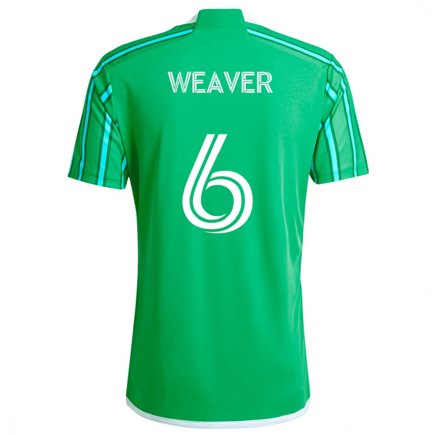 Vaikiškas Morgan Weaver #6 Žalia Balta Namų Marškinėliai 2024/25 T-Shirt