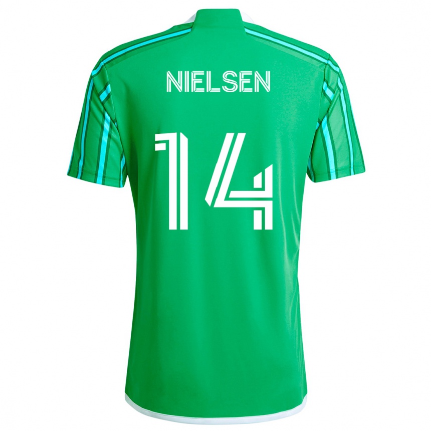 Vaikiškas Taylor Nielsen #14 Žalia Balta Namų Marškinėliai 2024/25 T-Shirt