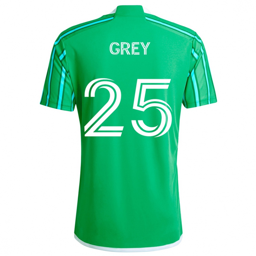 Vaikiškas Mireya Grey #25 Žalia Balta Namų Marškinėliai 2024/25 T-Shirt