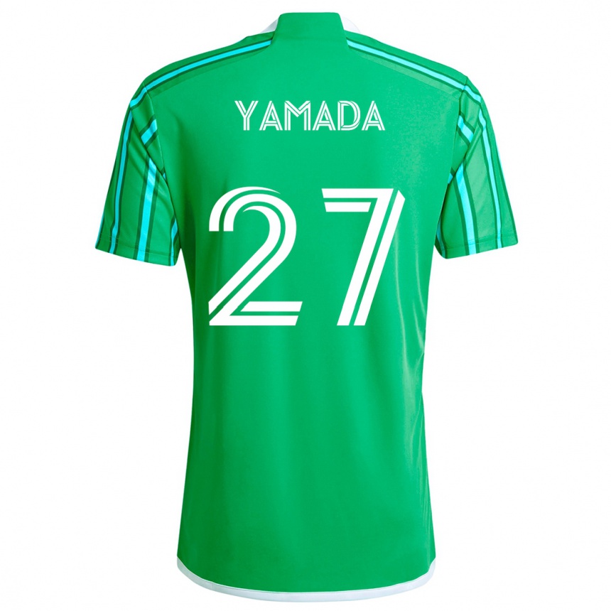 Vaikiškas Hikari Yamada #27 Žalia Balta Namų Marškinėliai 2024/25 T-Shirt