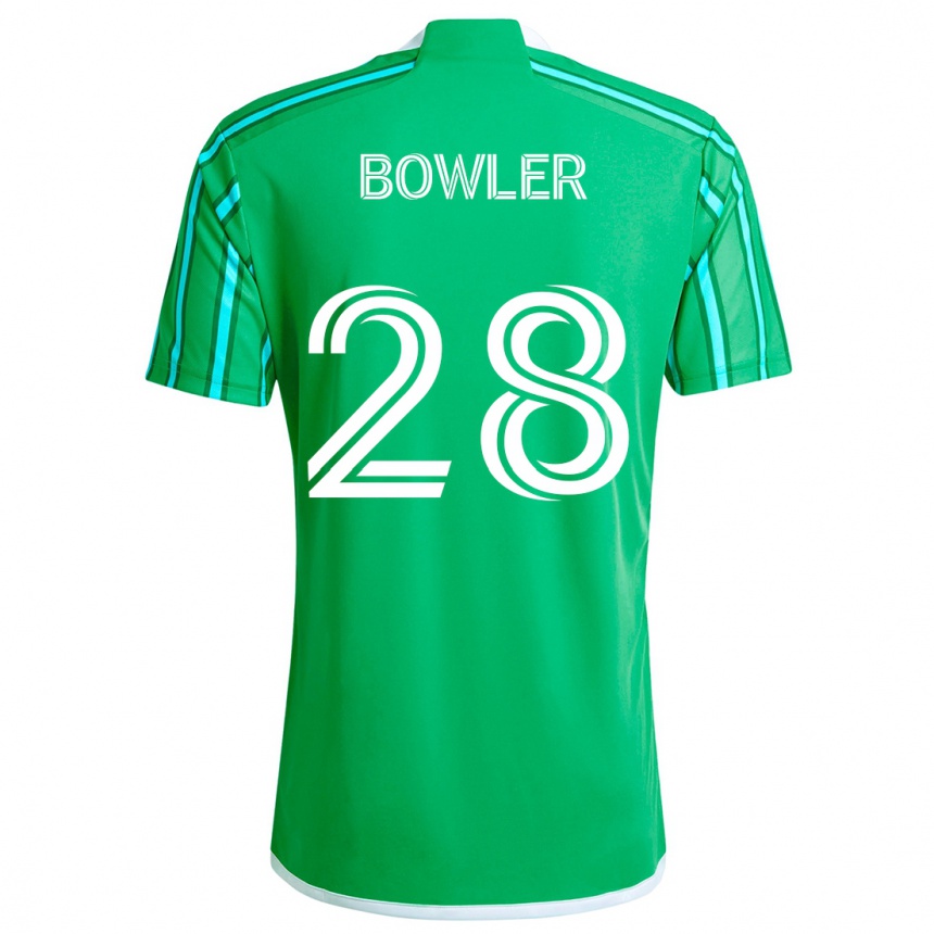 Vaikiškas Rachel Bowler #28 Žalia Balta Namų Marškinėliai 2024/25 T-Shirt