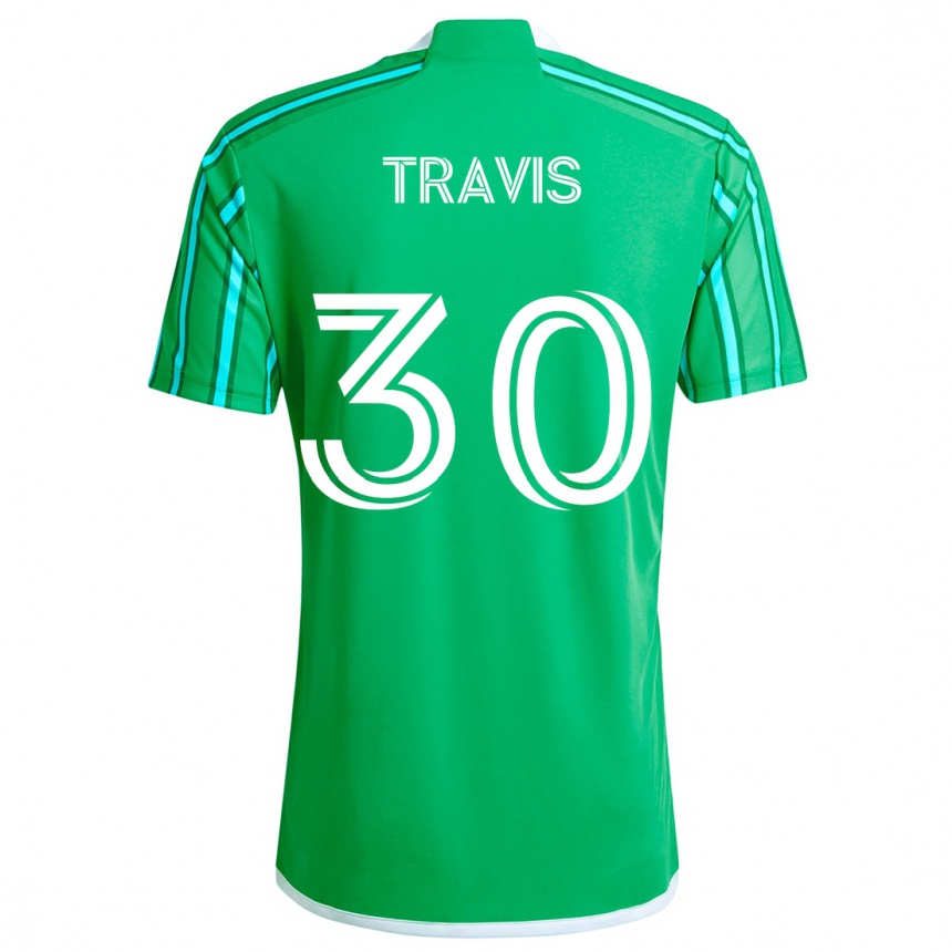 Vaikiškas Riley Travis #30 Žalia Balta Namų Marškinėliai 2024/25 T-Shirt