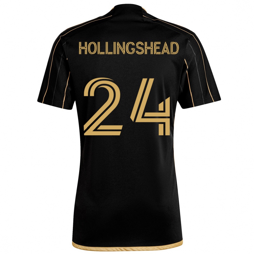 Vaikiškas Ryan Hollingshead #24 Juodas Auksas Namų Marškinėliai 2024/25 T-Shirt