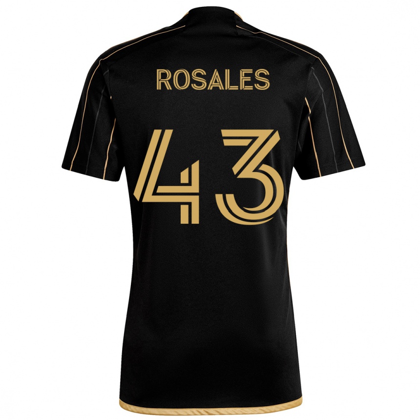 Vaikiškas Diego Rosales #43 Juodas Auksas Namų Marškinėliai 2024/25 T-Shirt