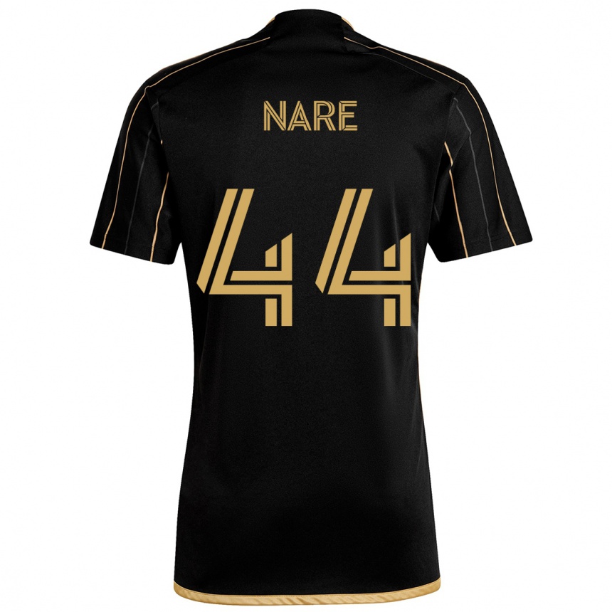 Vaikiškas Thabo Nare #44 Juodas Auksas Namų Marškinėliai 2024/25 T-Shirt