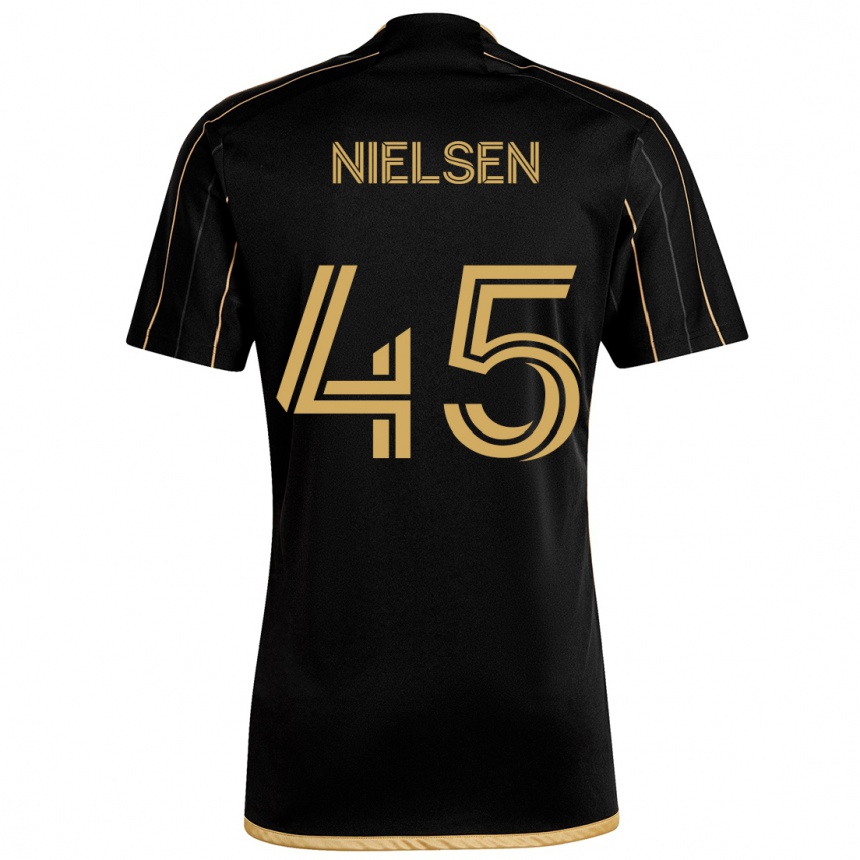 Vaikiškas Kenny Nielsen #45 Juodas Auksas Namų Marškinėliai 2024/25 T-Shirt