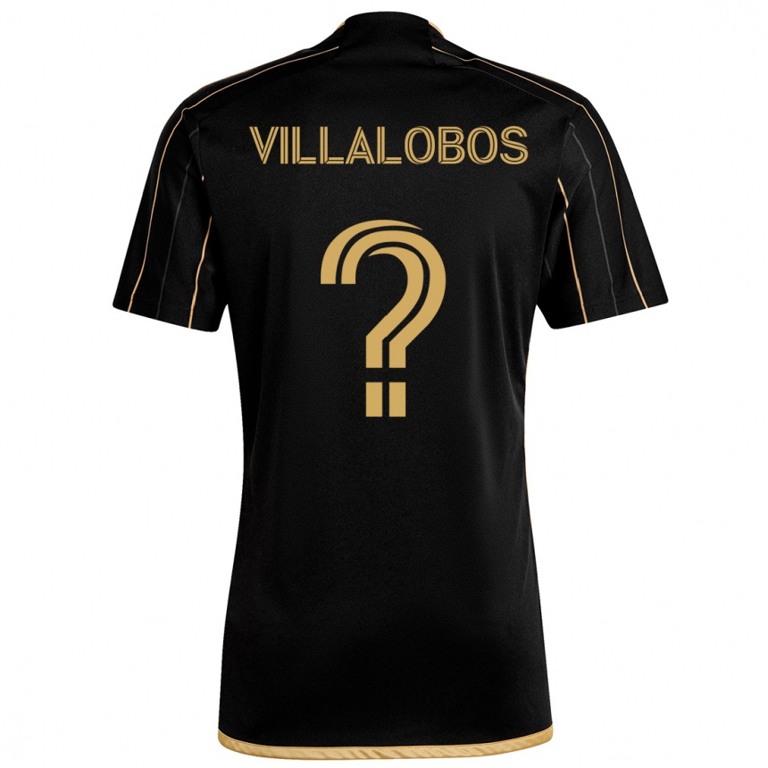 Vaikiškas Kristian Villalobos #0 Juodas Auksas Namų Marškinėliai 2024/25 T-Shirt