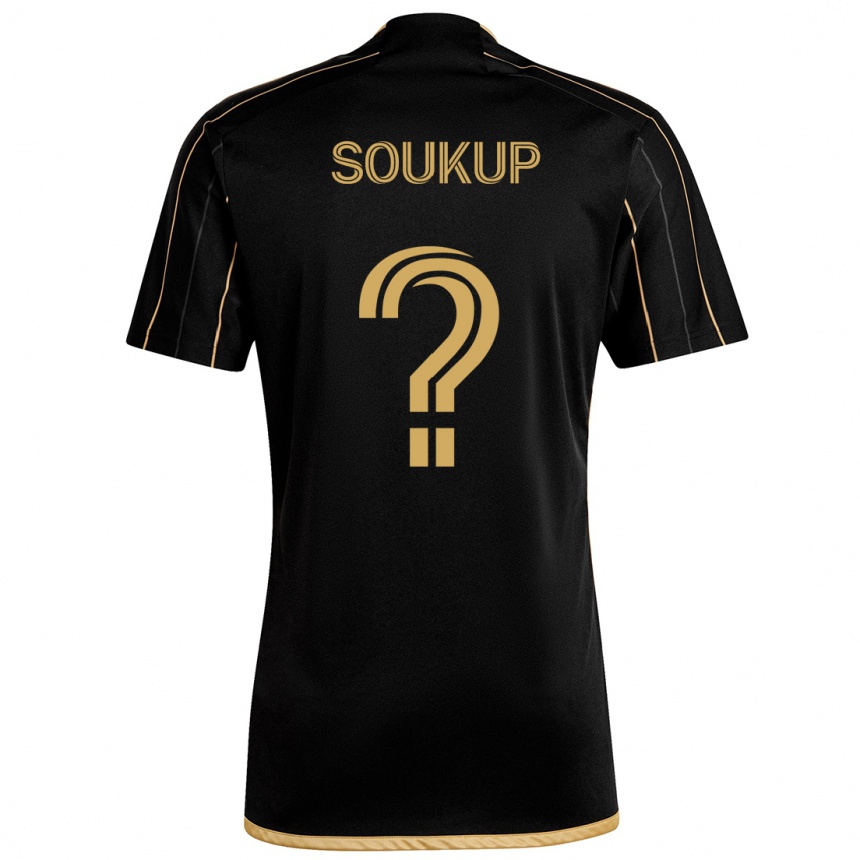 Vaikiškas Alixson Soukup #0 Juodas Auksas Namų Marškinėliai 2024/25 T-Shirt