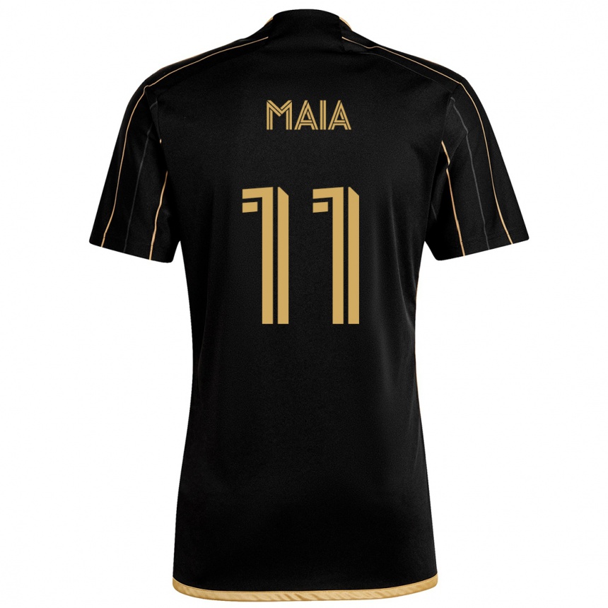 Vaikiškas Matheus Maia #11 Juodas Auksas Namų Marškinėliai 2024/25 T-Shirt