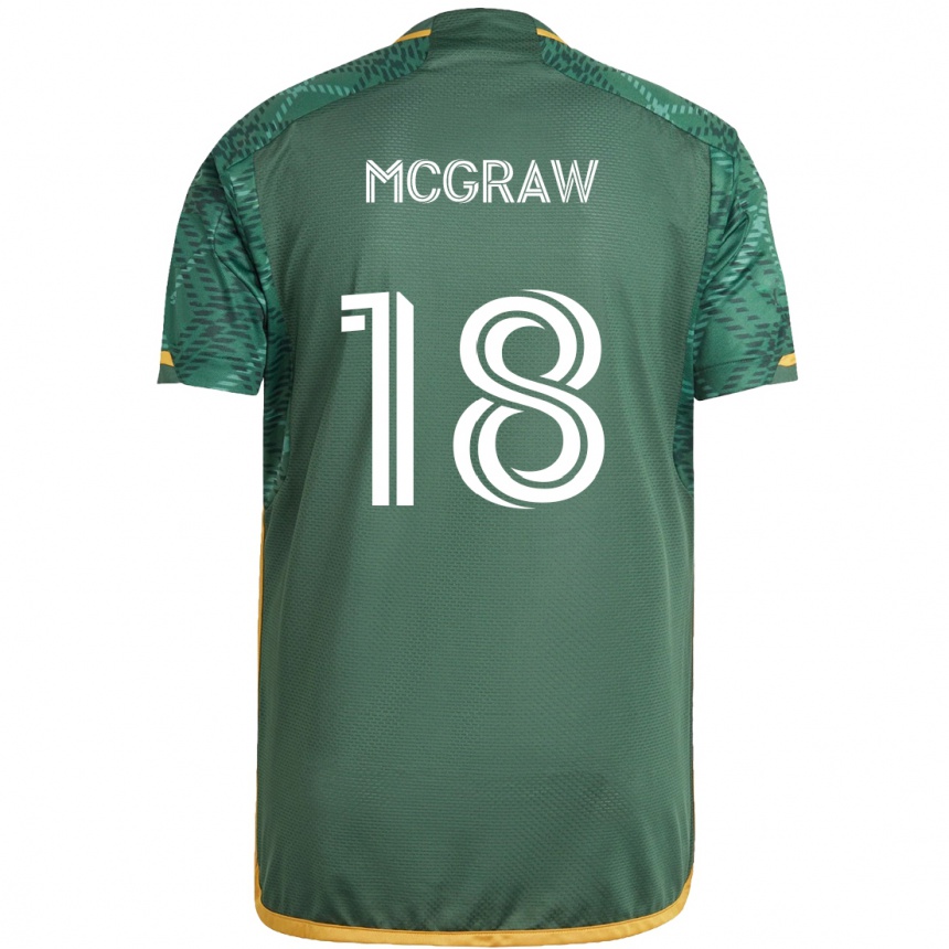 Vaikiškas Zac Mcgraw #18 Žalia Oranžinė Namų Marškinėliai 2024/25 T-Shirt