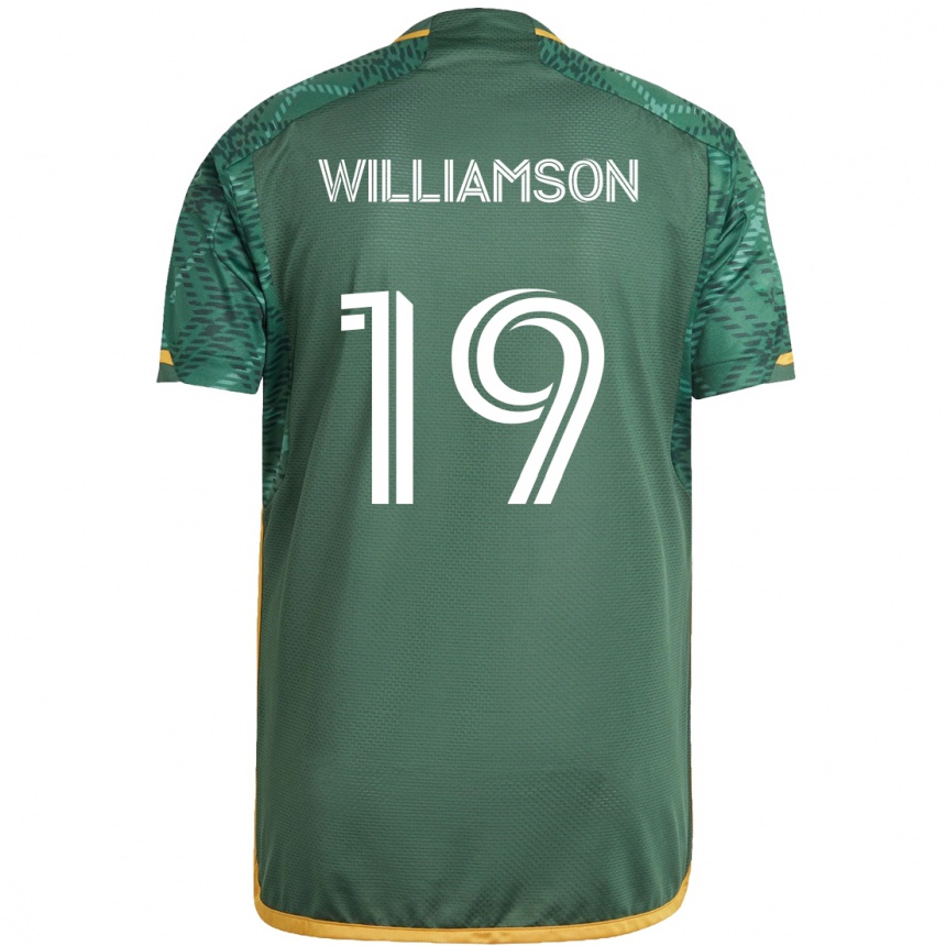 Vaikiškas Eryk Williamson #19 Žalia Oranžinė Namų Marškinėliai 2024/25 T-Shirt