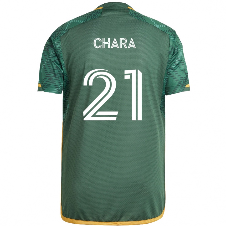 Vaikiškas Diego Chará #21 Žalia Oranžinė Namų Marškinėliai 2024/25 T-Shirt