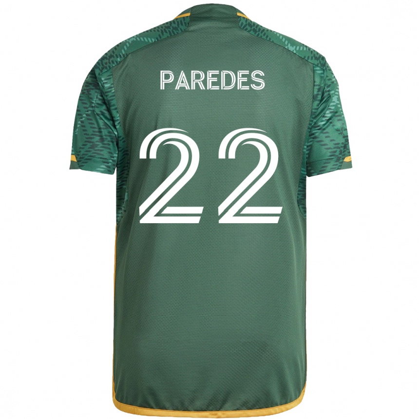 Vaikiškas Cristhian Paredes #22 Žalia Oranžinė Namų Marškinėliai 2024/25 T-Shirt