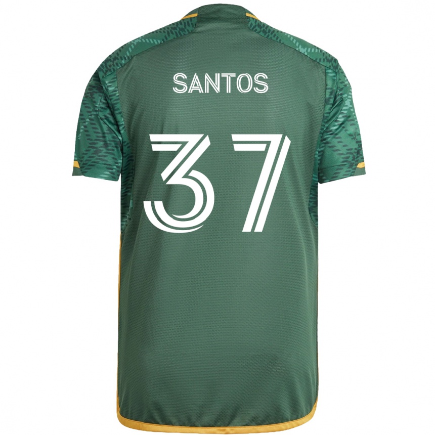 Vaikiškas Noah Santos #37 Žalia Oranžinė Namų Marškinėliai 2024/25 T-Shirt