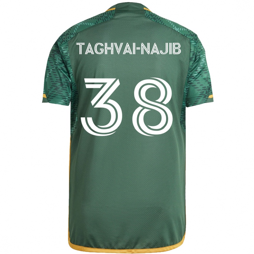 Vaikiškas Braxton Taghvai-Najib #38 Žalia Oranžinė Namų Marškinėliai 2024/25 T-Shirt