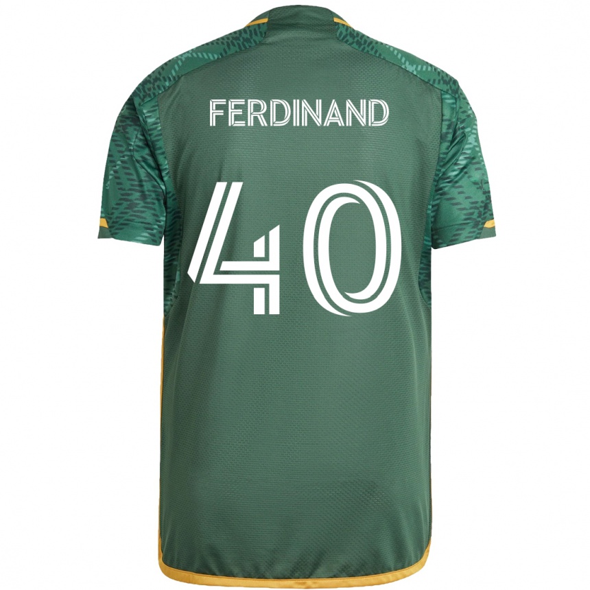 Vaikiškas Keesean Ferdinand #40 Žalia Oranžinė Namų Marškinėliai 2024/25 T-Shirt