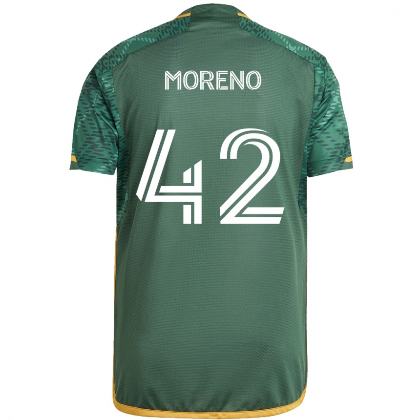 Vaikiškas Alexis Moreno #42 Žalia Oranžinė Namų Marškinėliai 2024/25 T-Shirt