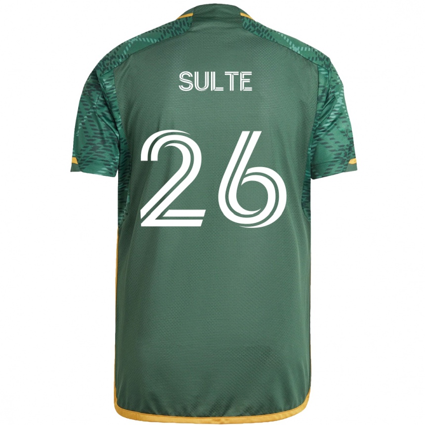 Vaikiškas Hunter Sulte #26 Žalia Oranžinė Namų Marškinėliai 2024/25 T-Shirt