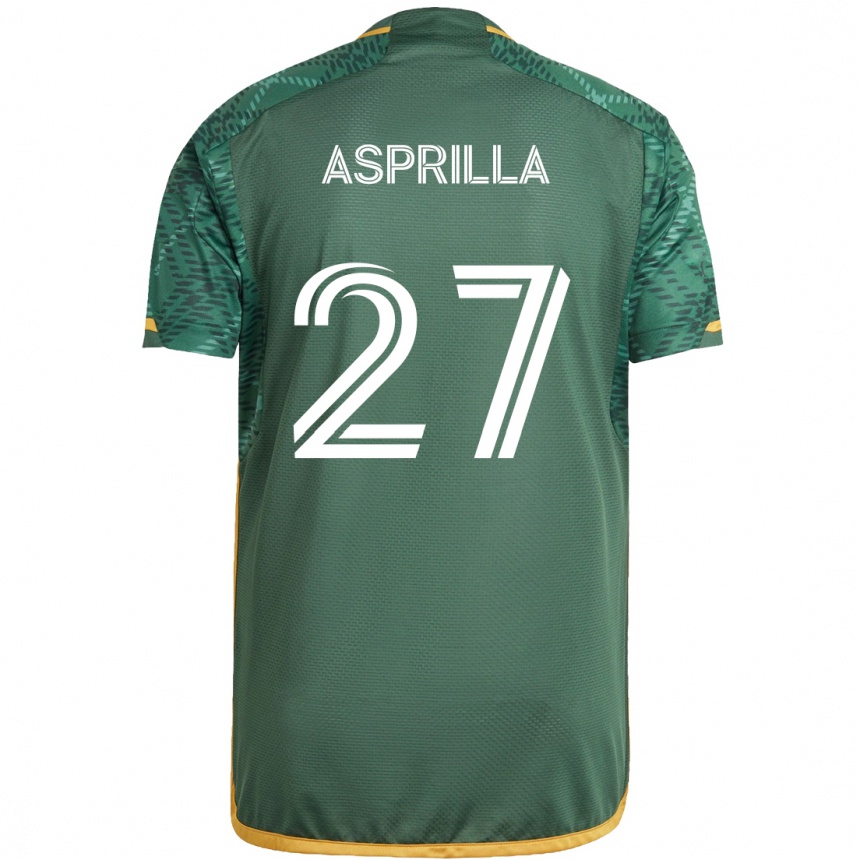 Vaikiškas Dairon Asprilla #27 Žalia Oranžinė Namų Marškinėliai 2024/25 T-Shirt