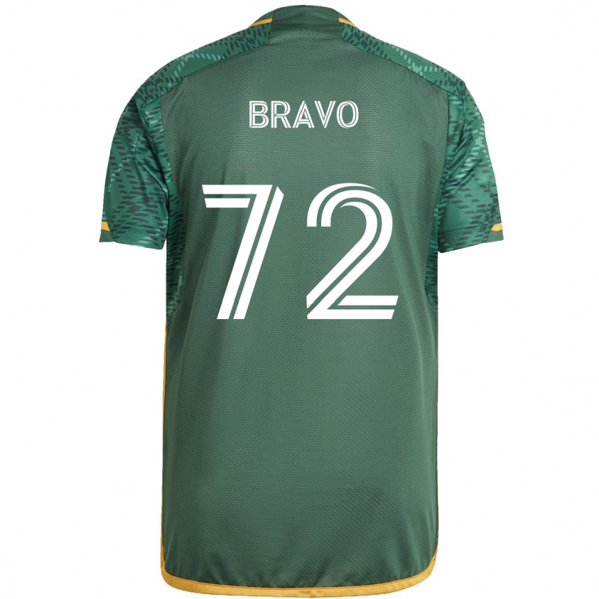 Vaikiškas Julian Bravo #72 Žalia Oranžinė Namų Marškinėliai 2024/25 T-Shirt