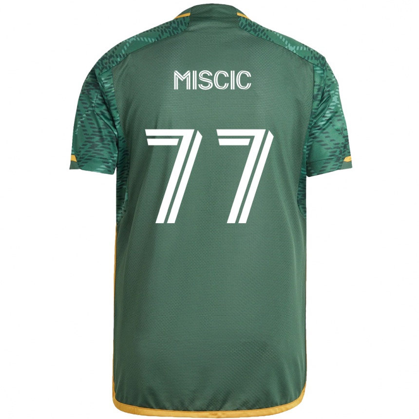 Vaikiškas Selmir Miscic #77 Žalia Oranžinė Namų Marškinėliai 2024/25 T-Shirt