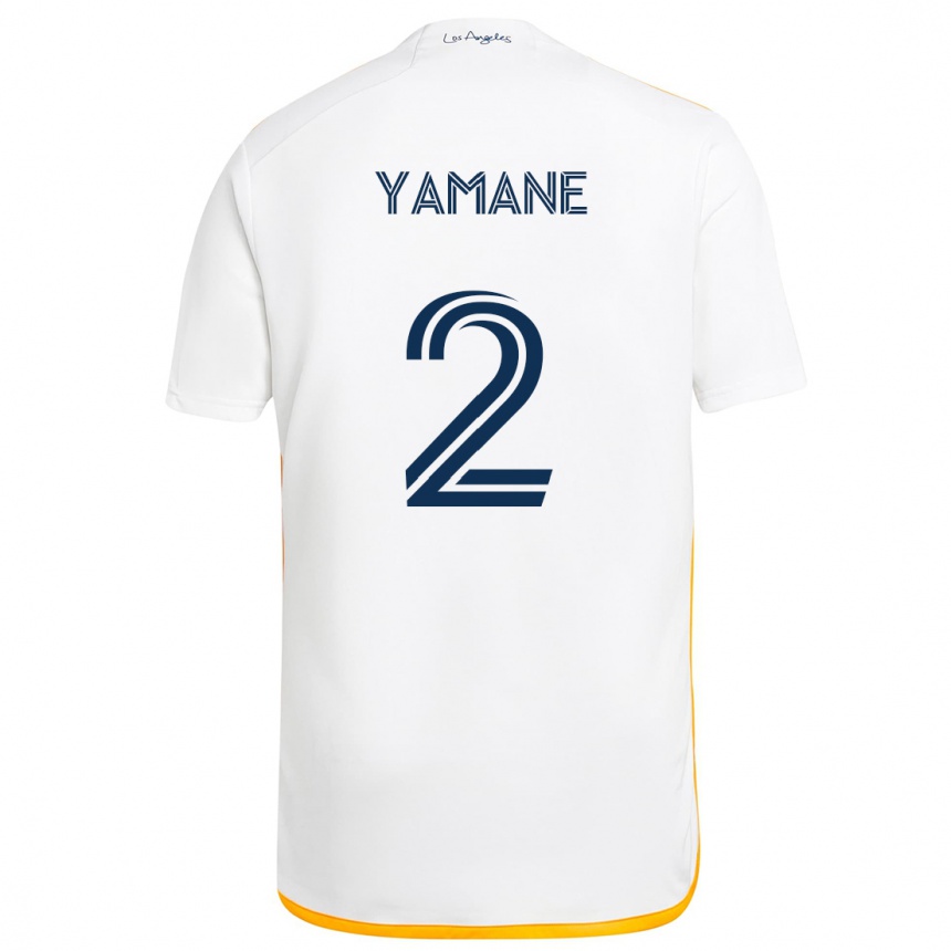 Vaikiškas Miki Yamane #2 Balta Geltona Namų Marškinėliai 2024/25 T-Shirt