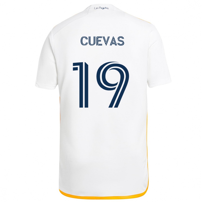 Vaikiškas Mauricio Cuevas #19 Balta Geltona Namų Marškinėliai 2024/25 T-Shirt