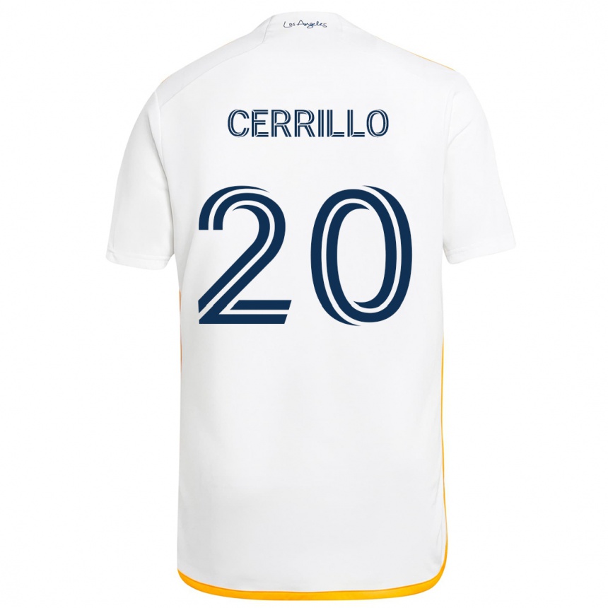 Vaikiškas Edwin Cerrillo #20 Balta Geltona Namų Marškinėliai 2024/25 T-Shirt