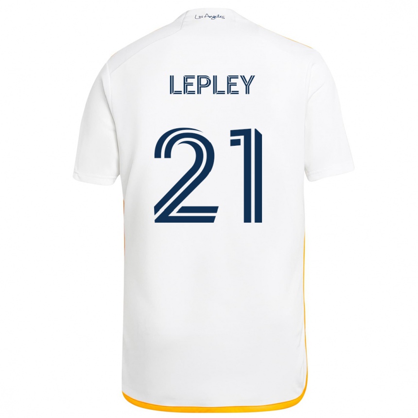 Vaikiškas Tucker Lepley #21 Balta Geltona Namų Marškinėliai 2024/25 T-Shirt