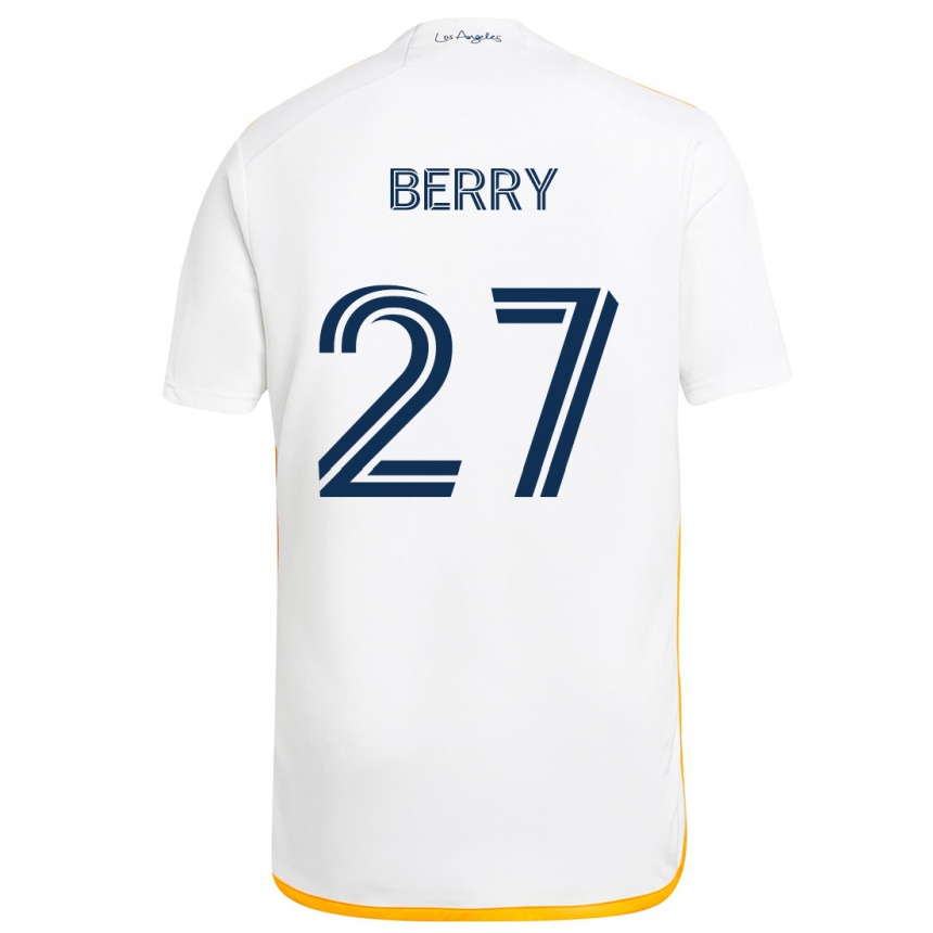 Vaikiškas Miguel Berry #27 Balta Geltona Namų Marškinėliai 2024/25 T-Shirt