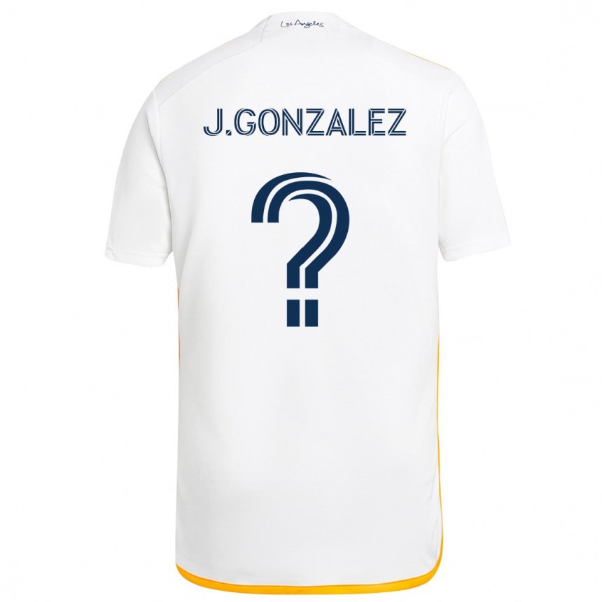 Vaikiškas Jesse Gonzalez #0 Balta Geltona Namų Marškinėliai 2024/25 T-Shirt