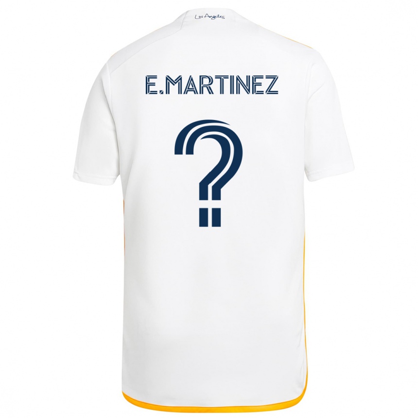 Vaikiškas Enrique Martinez #0 Balta Geltona Namų Marškinėliai 2024/25 T-Shirt