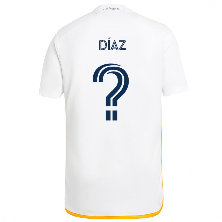 Vaikiškas Carlos Díaz #0 Balta Geltona Namų Marškinėliai 2024/25 T-Shirt