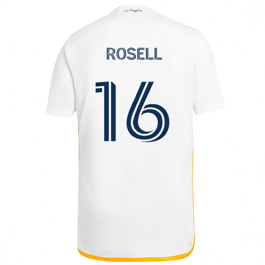 Vaikiškas Uri Rosell #16 Balta Geltona Namų Marškinėliai 2024/25 T-Shirt