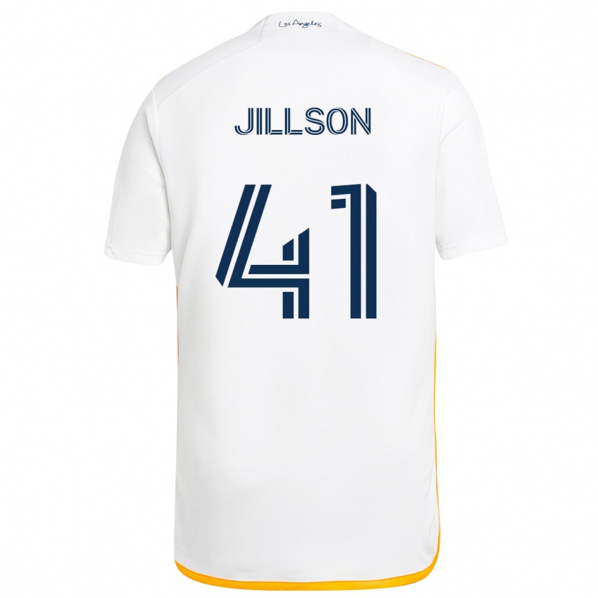 Vaikiškas Simon Jillson #41 Balta Geltona Namų Marškinėliai 2024/25 T-Shirt