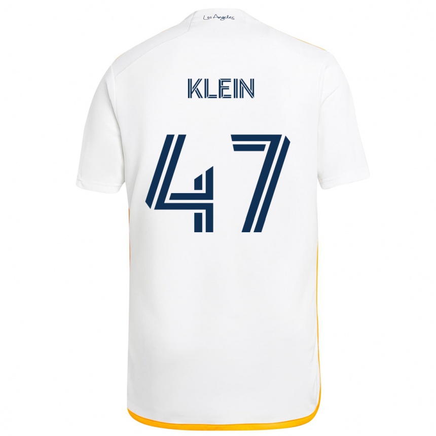 Vaikiškas Carson Klein #47 Balta Geltona Namų Marškinėliai 2024/25 T-Shirt