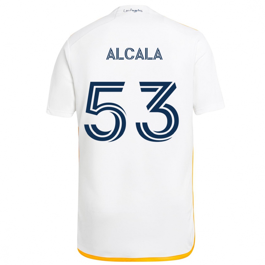 Vaikiškas Álex Alcalá #53 Balta Geltona Namų Marškinėliai 2024/25 T-Shirt