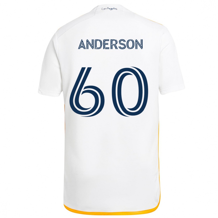 Vaikiškas Nolan Anderson #60 Balta Geltona Namų Marškinėliai 2024/25 T-Shirt