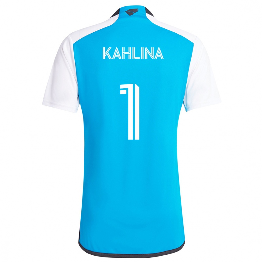 Vaikiškas Kristijan Kahlina #1 Mėlyna Balta Namų Marškinėliai 2024/25 T-Shirt