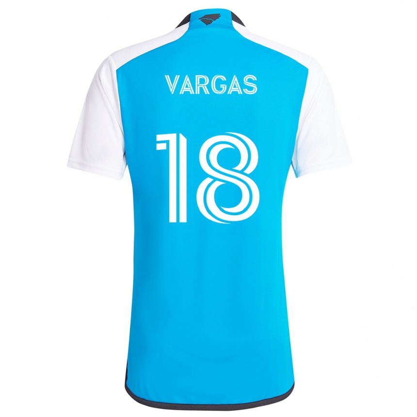 Vaikiškas Kerwin Vargas #18 Mėlyna Balta Namų Marškinėliai 2024/25 T-Shirt